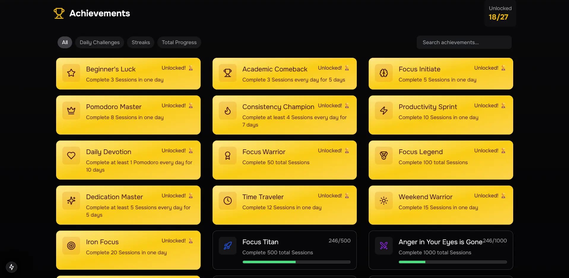 achievements