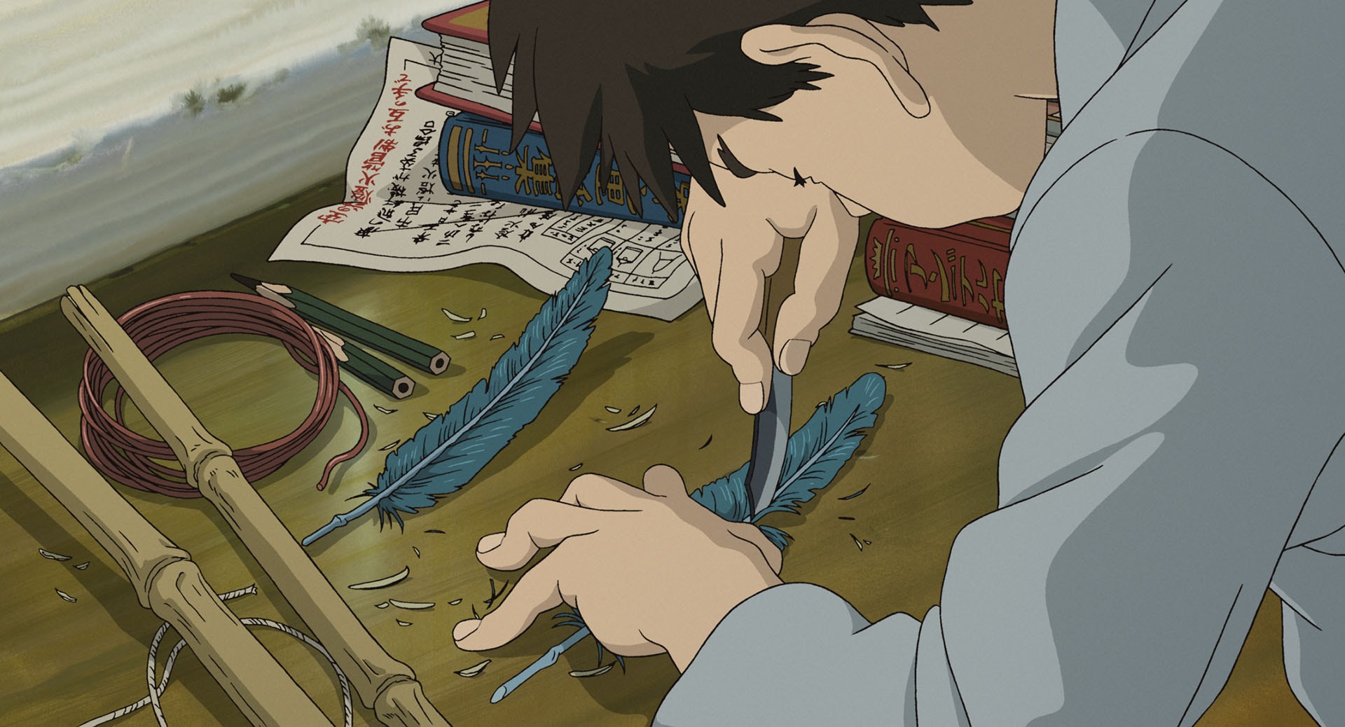 Aesthetic Ghibli-style study background